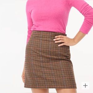 J Crew Wool-Blend Houndstooth Skirt - Size 2